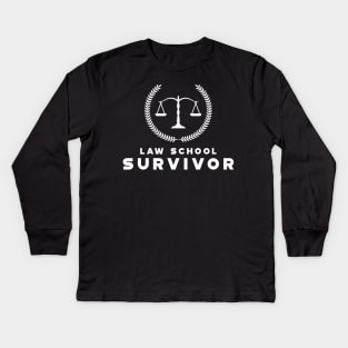 Law School Survivor Kids Long Sleeve T-Shirt